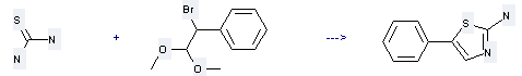 5-Phenylthiazol-2-amine can be prepared by thiourea and (1-bromo-2,2-dimethoxy-ethyl)-benzene